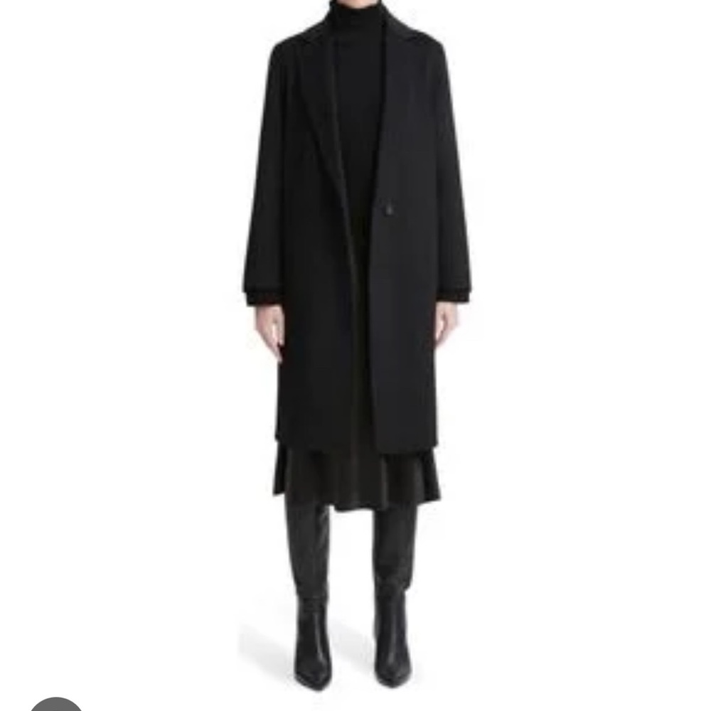 Vince One Button Longline Coat